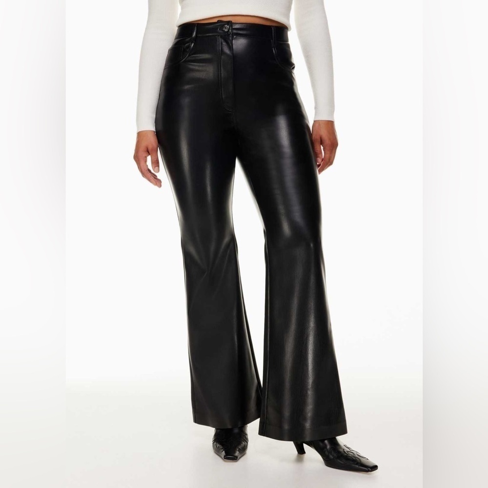 Aritzia Wilfred Melina Flare Pant Vegan Leather Size 2